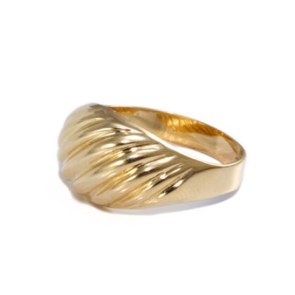 Domború sávos arany gyűrű