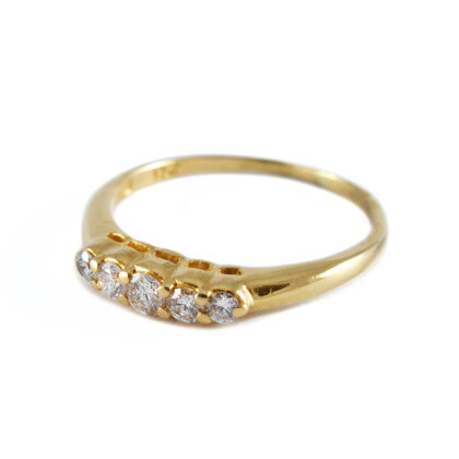Sárga arany gyémánt köves gyűrű