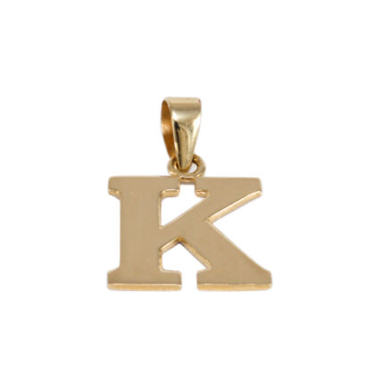 Fényes "K" betű arany medál