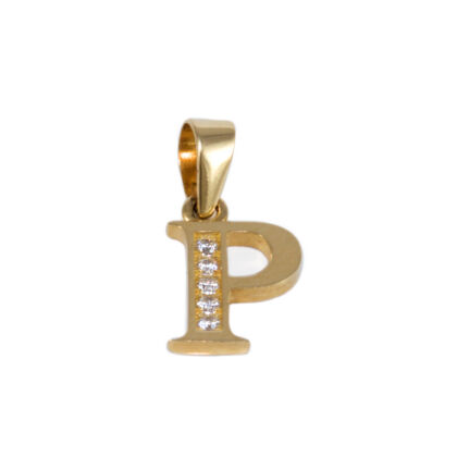 Köves "P" betű arany medál