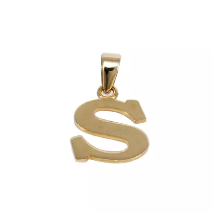 Fényes "S" betű arany medál
