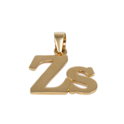 Fényes "Zs" betű arany medál