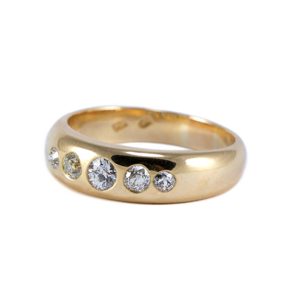 Sárga arany gyémánt köves gyűrű