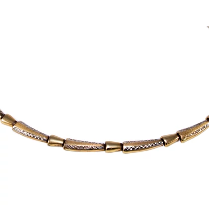 Bicolor vésett és matt stiftes arany nyakék