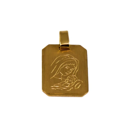 Szűz Máriás arany lapmedál