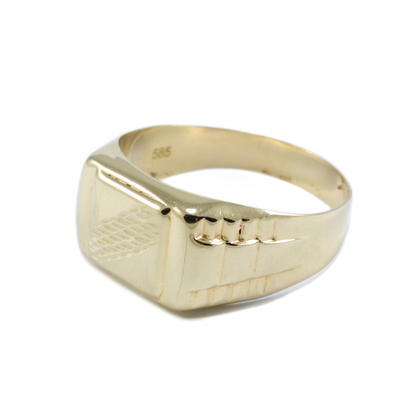 Sárga arany vésett pecsétgyűrű