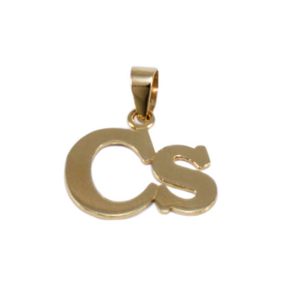 Fényes "CS" betű arany medál