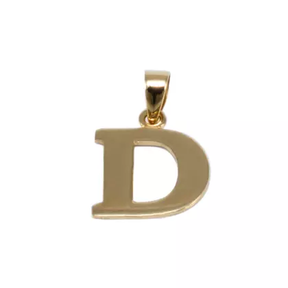 Fényes "D" betű arany medál