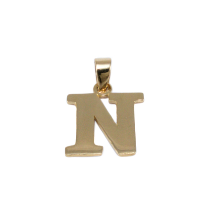 Fényes "N" betű arany medál