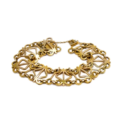 Áttört mintás arany karkötő