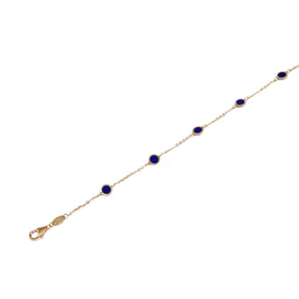 Lapis lazuli anker arany karlánc