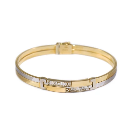 Görög mintás bicolor arany karkötő Görög mintás bicolor arany karkötő