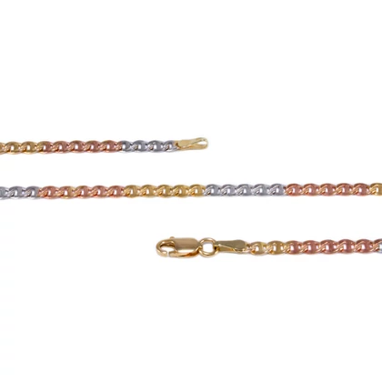 Tricolor h-pancer arany nyaklánc