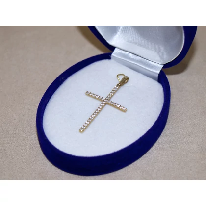 Felújított arany köves kereszt medál Felújított arany köves kereszt medál