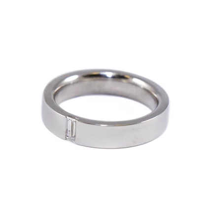 Fehérarany karika gyűrű princess gyémánttal