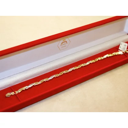 Új arany bicolor vésett karlánc Új arany bicolor vésett karlánc