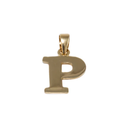 Fényes "P" betű arany medál 