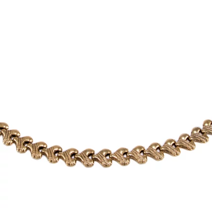 Szives lemezelt arany nyakék