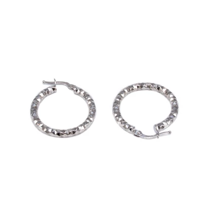 Vésett fehérarany karika fülbevaló 