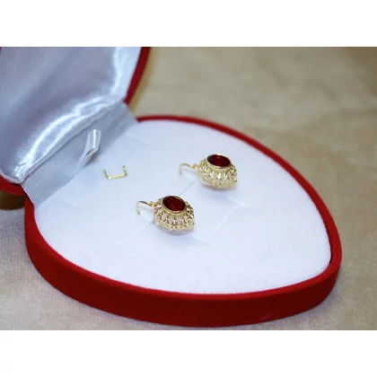Új arany piros köves galériás fülbevaló Új arany piros köves galériás fülbevaló