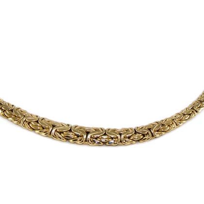 Lapított sárga arany király nyaklánc Lapított sárga arany király nyaklánc