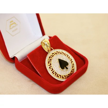 Új arany görög mintás köves medál Új arany görög mintás köves medál