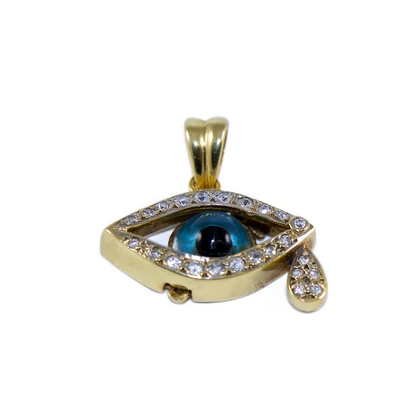 Köves arany szem medál