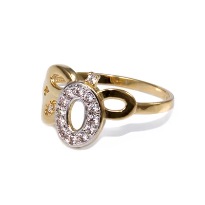 Köves fantázia arany gyűrű 