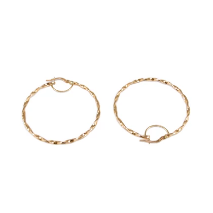 Csavart arany karika fülbevaló  Csavart arany karika fülbevaló