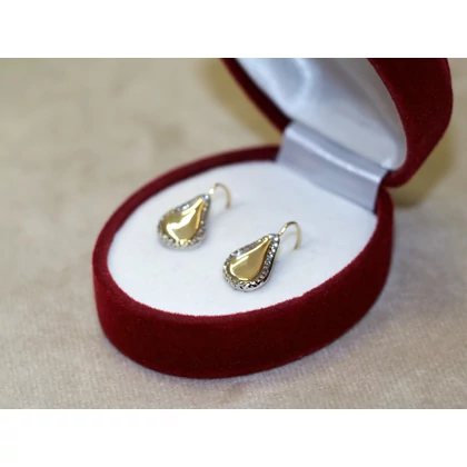 Új arany bicolor csepp fülbevaló Új arany bicolor csepp fülbevaló