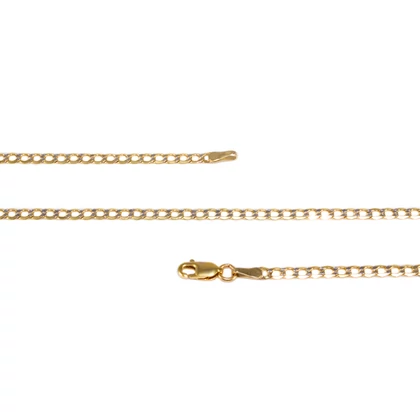 Bicolor vésett pancer arany nyaklánc