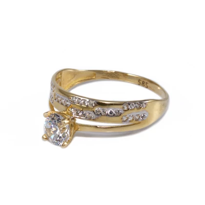 2 az 1-ben arany eljegyzési gyűrű 2 az 1-ben arany eljegyzési gyűrű