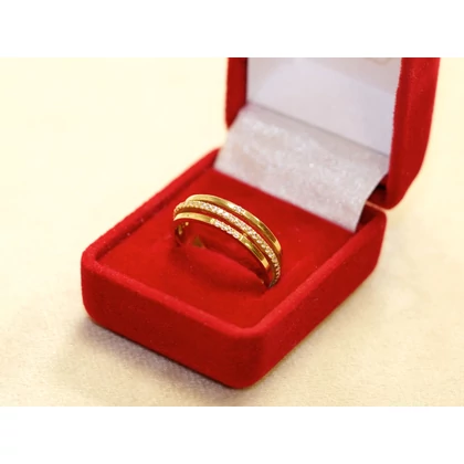 Új arany 3 kősoros gyűrű Új arany 3 kősoros gyűrű