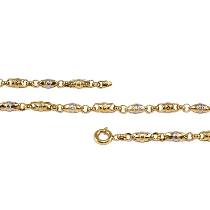 Bicolor arany hordós nyaklánc Bicolor arany hordós nyaklánc