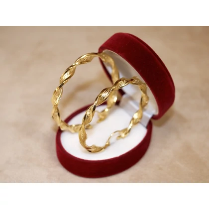 Felújított arany csavart karika fülbevaló Felújított arany csavart karika fülbevaló