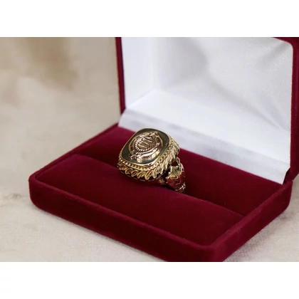 Felújított sárga arany címeres pecsétgyűrű Felújított sárga arany címeres pecsétgyűrű