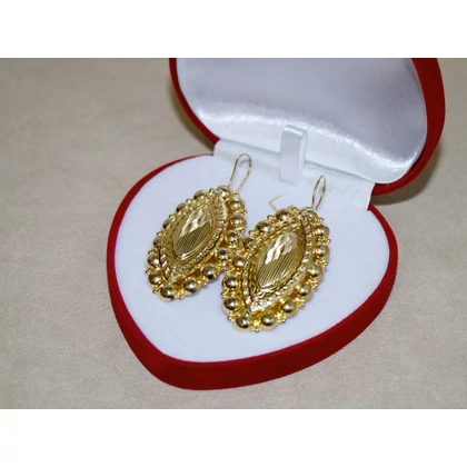 Felújított arany vésett kosaras fülbevaló Felújított arany vésett kosaras fülbevaló