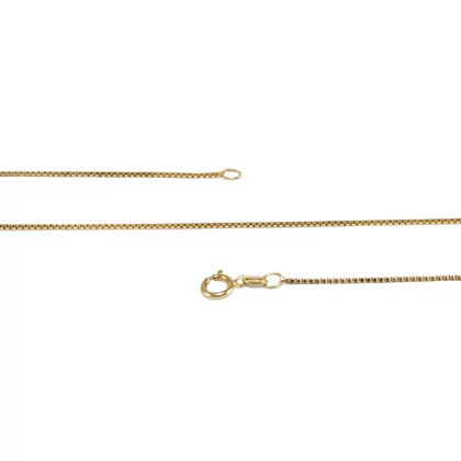 Velencei kocka vékony arany nyaklánc