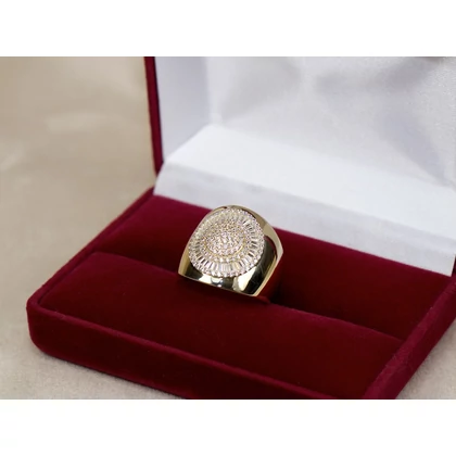 Új arany széles sökköves gyűrű  Új arany széles sökköves gyűrű