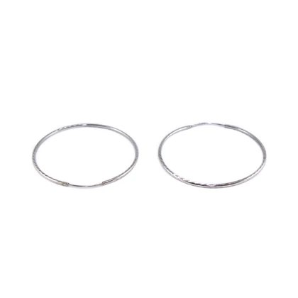 Fehérarany mintás karika fülbevaló