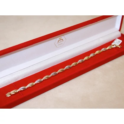 Új arany bicolor vésett karlánc Új arany bicolor vésett karlánc