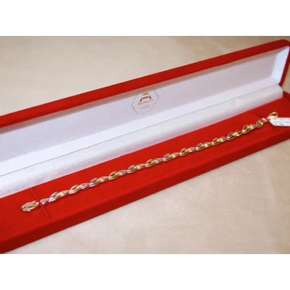 Új arany bicolor vésett karlánc Új arany bicolor vésett karlánc