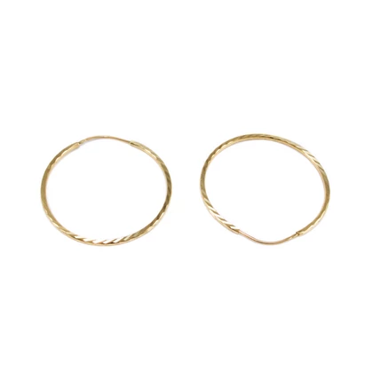 Vésett karika arany fülbevaló  Vésett karika arany fülbevaló