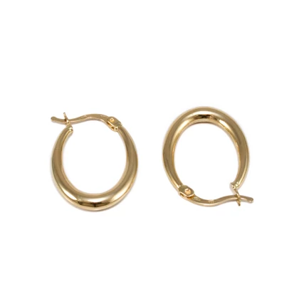 Ovális arany fülbevaló 