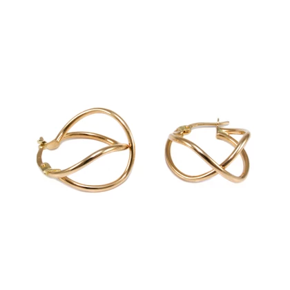 Végtelen jeles karika arany fülbevaló