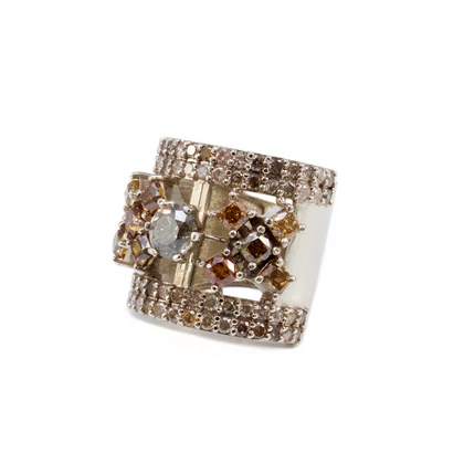 Gyémánt köves fehérarany gyűrű 