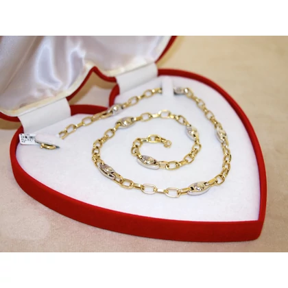 Felújított arany bicolor baracca lánc Felújított arany bicolor baracca lánc