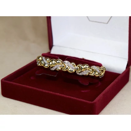 Felújított bicolor arany gyémánt karkötő  Felújított bicolor arany gyémánt karkötő