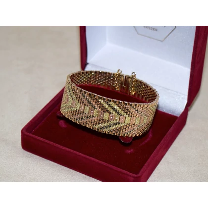 Felújított arany tricolor széles karlánc Felújított arany tricolor széles karlánc