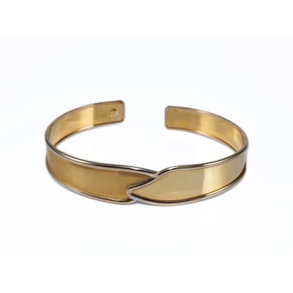 Bicolor fényes és matt nyitott arany karreif